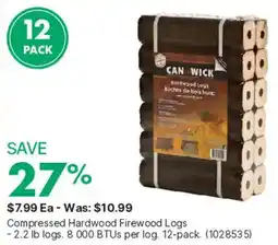 Kent Can Wick Compressed Hardwood Firewood Logs offer