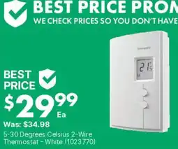 Kent Honeywell 5-30 Degrees Celsius 2-Wire Thermostat - White offer