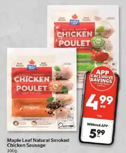 Calgary Co-op Maple Leaf Natural Smoked Chicken Sausage offer