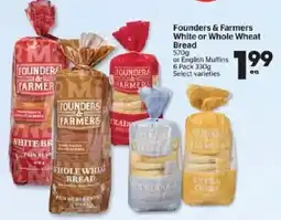 Calgary Co-op Founders & Farmers White or Whole Wheat Bread offer