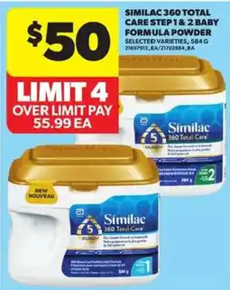 Atlantic Superstore Similac 360 Total Care Step 1 & 2 Baby Formula Powder offer