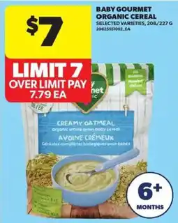 Atlantic Superstore Baby Gourmet organic cereal offer