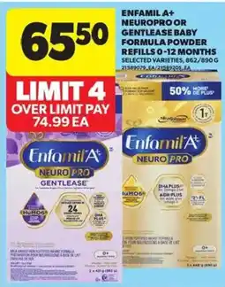 Atlantic Superstore Enfamil A+ NeuroPro Gentlease baby formula powder refills offer