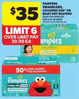 Atlantic Superstore Pampers swaddlers, cruisers 360 or baby dry diapers offer