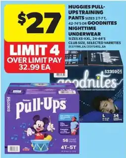 Atlantic Superstore Huggies pull-ups training pants offer