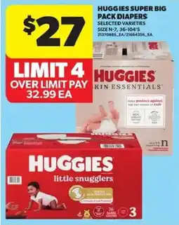 Atlantic Superstore Huggies super big pack diapers offer