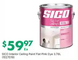 Kent Sico interior ceiling paint flat pink dye offer