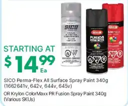 Kent Sico perma-flex all surface spray paint offer