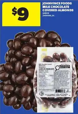 Atlantic Superstore Johnvince Foods milk chocolate covered almonds offer