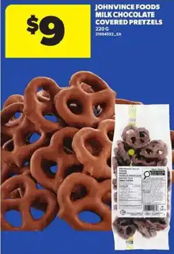 Atlantic Superstore johnvince foods milk chocolate covered pretzels offer