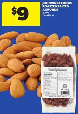 Atlantic Superstore Johnvince Foods Roasted Salted Almonds offer