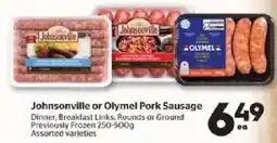 Calgary Co-op Johnsonville or Olymel Pork Sausage offer