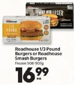 Calgary Co-op Roadhouse 1/3 pound burgers or roadhouse smash burgers offer