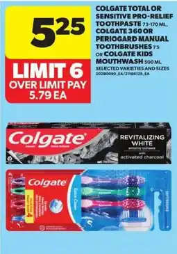 Atlantic Superstore Colgate total or sensitive pro-relief toothpaste offer