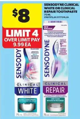Atlantic Superstore Sensodyne clinical white or clinical repair toothpaste offer