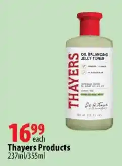 London Drugs Thayers Products Oil Balancing Jelly Toner offer