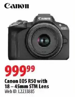 London Drugs Canon Canon EOS R50 with 18 - 45mm STM Lens offer