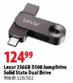 London Drugs Lexar 256GB D500 JumpDrive Solid State Dual Drive offer