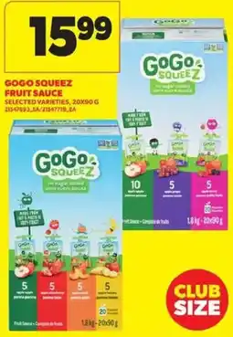 Atlantic Superstore GoGo Squeeze fruit sauce offer