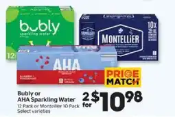 Calgary Co-op Bubly or AHA Sparkling Water offer