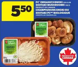 Atlantic Superstore PC Organics Enoki Shiitaki Mushrooms offer