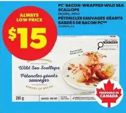 Atlantic Superstore PC bacon-wrapped wild sea scallops offer