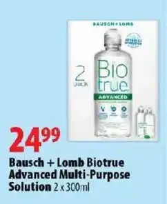 London Drugs Bausch + Lomb Biotrue Advanced Multi-Purpose Solution offer