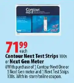 London Drugs Contour Next Test Strips 100s or Next Gen Meter offer