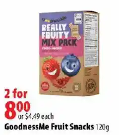London Drugs GoodnessMe Fruit Snacks offer