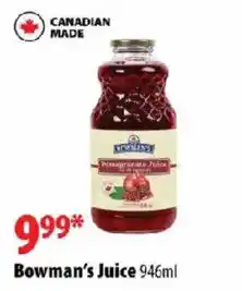 London Drugs Bowman's Juice Pomegranate Juice offer