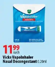 London Drugs Vicks Vapoinhaler Nasal Decongestant offer