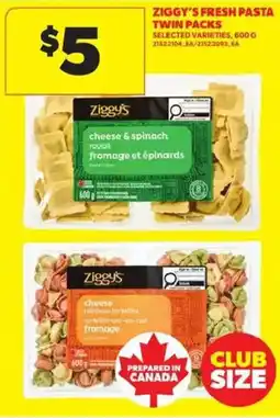 Atlantic Superstore Ziggy's fresh pasta twin packs offer