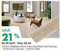 Kent Sandbank Stone Core Vinyl Plank Oak Flooring offer