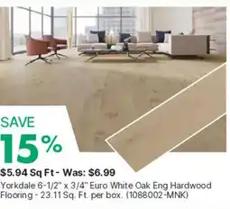 Kent Yorkdale Euro White Oak Eng Hardwood Flooring offer