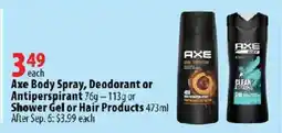 London Drugs Axe Body Spray, Deodorant or Antiperspirant offer