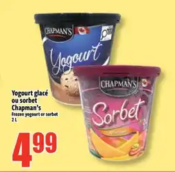 Bonanza Yogourt glacé ou sorbet Chapman's offer