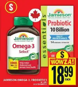 Food Basics Jamieson omega-3, probiotics offer