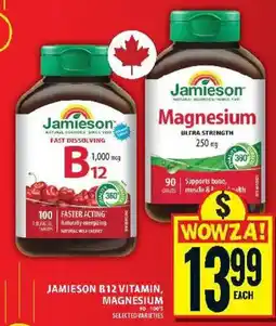 Food Basics Jamieson B12 vitamin, magnesium offer