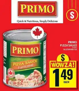 Food Basics Primo pizza sauce traditional offer