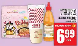 Food Basics Kewpie mayo or Lee Kum Kee sriracha mayo buldak noodles offer