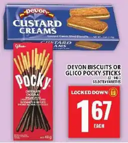 Food Basics Devon custard creams or glico pocky sticks offer
