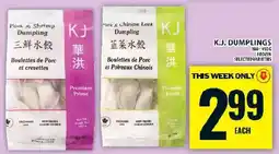 Food Basics K.J. Dumplings offer