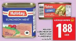 Food Basics Holiday luncheon or maple leaf flaked meat offer