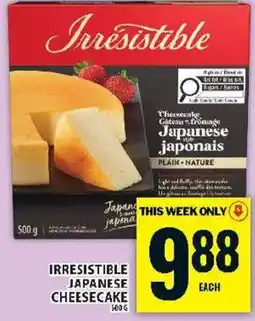 Food Basics Irresistible Japanese cheesecake offer