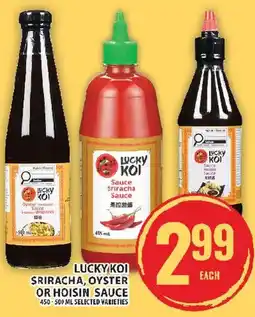 Food Basics Lucky Koi sriracha or hoisin sauce offer