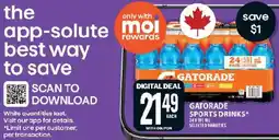 Food Basics Gatorade sports drinks offer