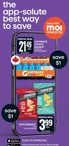 Food Basics Gatorade sports drinks offer