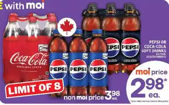 Pepsi or Coca-Cola soft drinks