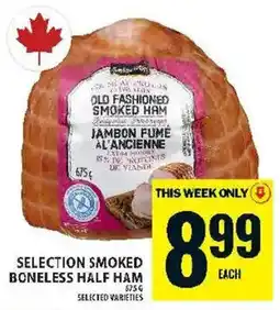 Food Basics Selection smoked boneless half ham offer