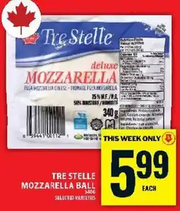 Food Basics Tre Stelle mozzarella ball offer